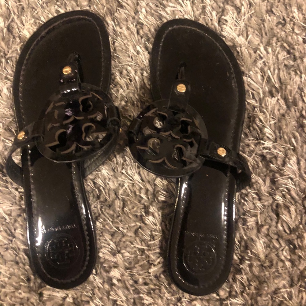 Black Tory Burch sandals never worn